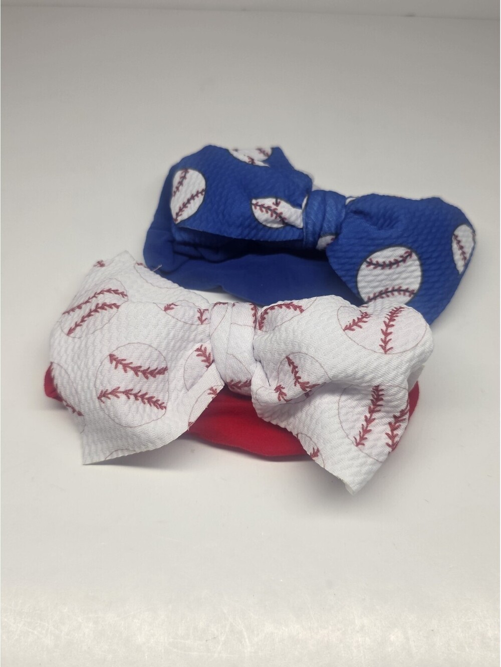 Baseball Baby Bow Headband High Stretchy Soft Nylon Headbands for Infant Girls